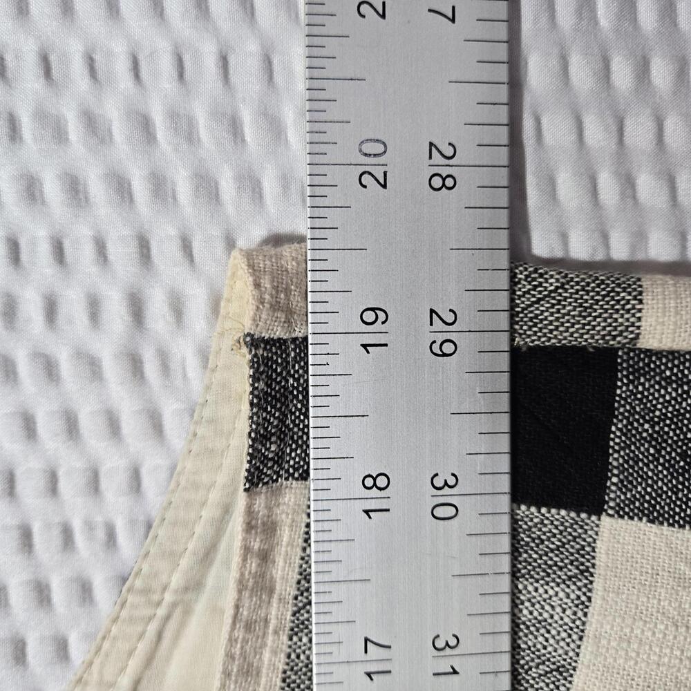 Rachel Roy XXL Black White Gingham Cotton Midi Dress Button Front Pockets - Picture 4 of 9